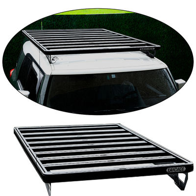 टोयोटा एफजे 4x4 के लिए एल्यूमीनियम मिश्र धातु छत माउंट यूनिवर्सल छत रैक सामान 28kg एन.डब्ल्यू