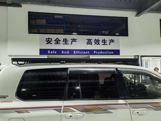 AL6063 SS304 सामग्री टोयोटा प्राडो Lc200 लंबी छत रेल रैक टोकरी के साथ छत रैक