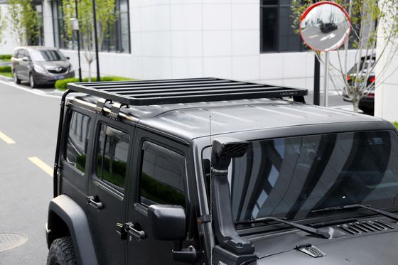 Wrangler JL JK JT छत कार्गो वाहक एनोडाइजिंग एल्यूमीनियम कार छत टोकरी