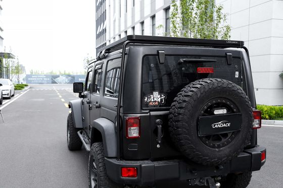 Wrangler JL JK JT छत कार्गो वाहक एनोडाइजिंग एल्यूमीनियम कार छत टोकरी