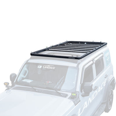 टैंक300 4X4 वाहन बाहरी सामान के लिए काले एल्यूमीनियम मिश्र धातु छत सामान रैक
