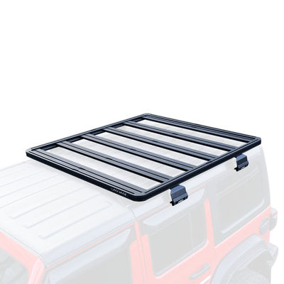 Wrangler JL के लिए काले एल्यूमीनियम मिश्र धातु की छत रैक 25kg लोड यूनिवर्सल सभी मॉडलों के लिए फिट