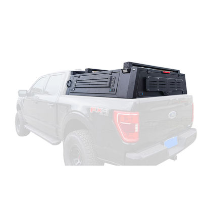 कस्टम लोगो एल्यूमीनियम Ford F150 रैप्टर 2018 के लिए वापस खींचने योग्य टन कवर काले रंग में