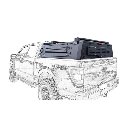 कस्टम लोगो एल्यूमीनियम Ford F150 रैप्टर 2018 के लिए वापस खींचने योग्य टन कवर काले रंग में