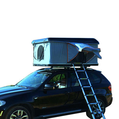 गहरे ग्रे त्रिकोण क्लैमशेल छत टॉप टेंट 4x4 छत टेंट हार्ड शेल