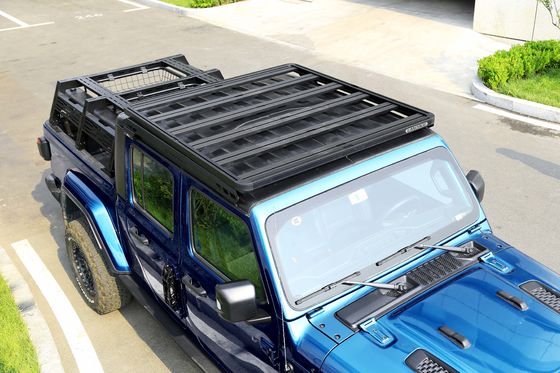 कस्टम ब्लैक 4X4 ऑफ रोड एल्यूमीनियम छत रैक कार्गो बास्केट के लिए जीप रैंगलर जेटी बास्केट