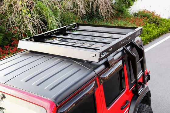 Wrangler JL 4X4 के लिए कार छत वाहक कम प्रोफ़ाइल एल्यूमीनियम मिश्र धातु हार्ड टॉप कार्गो टोकरी