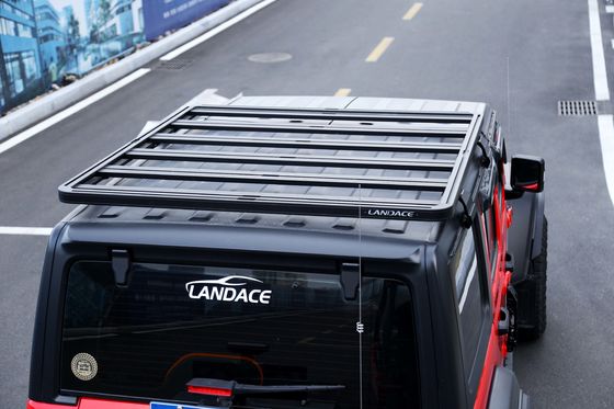 यूनिवर्सल कार टॉप बैगेज कैरियर रूफ रैक के लिए Jeep Wrangler Jl काले पाउडर कोट में