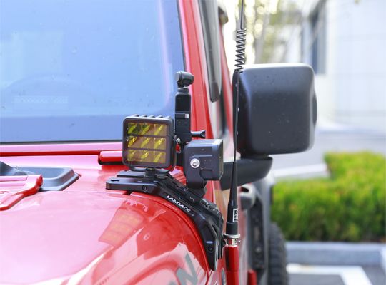 सीएनसी मशीनीकृत एल्यूमीनियम निर्माण के साथ 2016-2018 Wrangler लाइट माउंटिंग ब्रैकेट