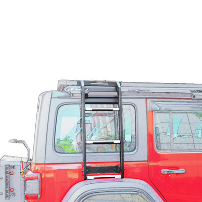 18-23 Wrangler रूबिकॉन जीप छत साइड क्लाइम्बर्स सीढ़ी ऑफरोड स्टील क्लाइम्ब सीढ़ी