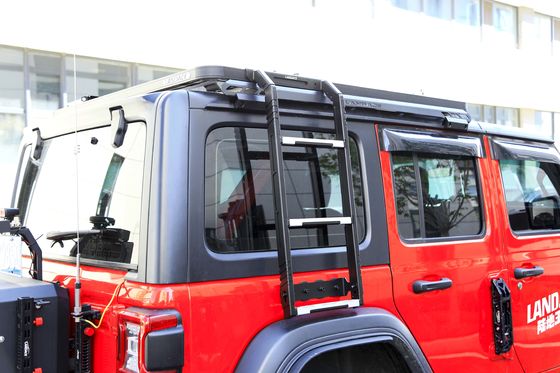 SUS304 4x4 ऑफरोड सामान Wrangler JL ब्लैक कार छत रैक माउंट धातु साइड सीढ़ी जीप के लिए