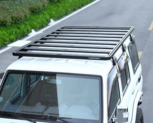 टोयोटा LC76 4x4 के लिए उच्च-एल्यूमीनियम मिश्र धातु छत रैक साहसिक वाहनों के लिए अनुकूलित