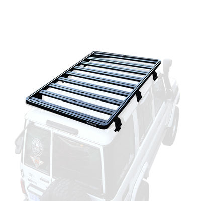 टोयोटा के लिए ऑफ रोड लैंड क्रूजर LC76 सीरीज 4x4 ब्लैक AL6063 SS304 में छत रैक माउंट