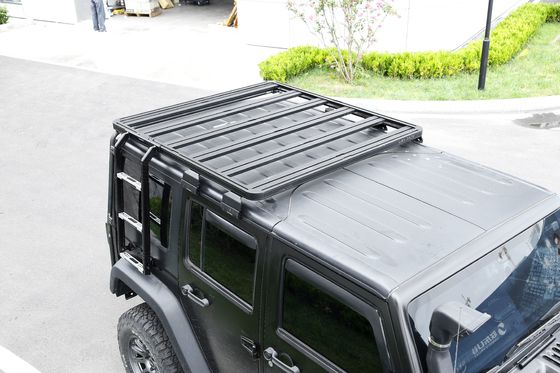 4x4 एल्यूमीनियम मिश्र धातु छत रैक के लिए जीप Wrangler JK कार बाहरी सामान काले रंग में