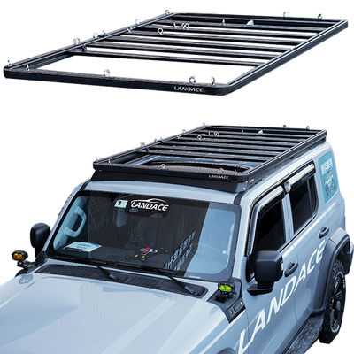 AL6063 SS304 4X4 टैंक 300 एल्यूमीनियम मिश्र धातु सार्वभौमिक सामान छत रेल बास्केट कार छत रैक GWM के लिए