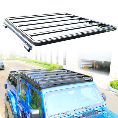 काले 4X4 ग्लेडिएटर JT एल्यूमीनियम मिश्र धातु सामान वाहक छत रेल बास्केट कार छत रैक जीप के लिए टिकाऊ