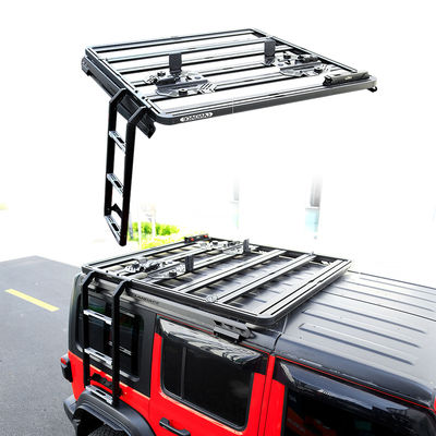 18-23 Wrangler Rubicon Jeep Fitment ऑफ रोड वाहनों के लिए सार्वभौमिक एल्यूमीनियम छत रैक