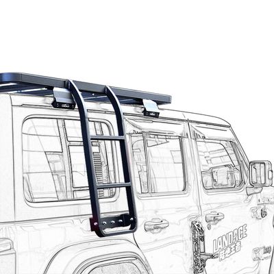 बिना ड्रिलिंग इंस्टॉलेशन पिकअप ट्रक Jeep Wrangler JL JK के लिए टेलगेट सीढ़ी