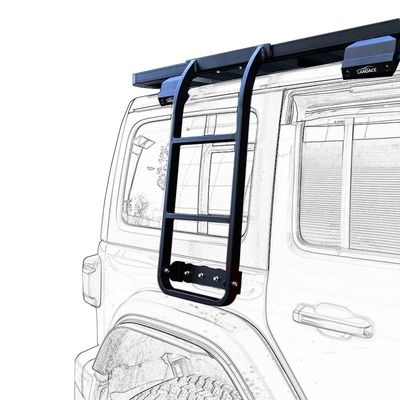 JEEP Wrangler JL JK छत रैक 4X4 वाहनों के लिए यांत्रिक शैली में कार रियर सीढ़ी