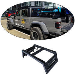 जेईईपी पिकअप के लिए नो-ड्रिल माउंट 4x4 वाहन बाहरी सामान कार्गो रैक रोल बार