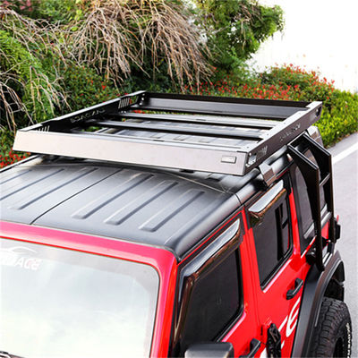 जेईईपी 4x4 एल्यूमीनियम मिश्र धातु कार छत सामान ट्रे प्लेटफार्म JK JL TJ के लिए छत रैक टोकरी