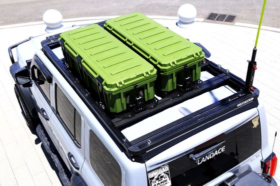 कार की छत रैक के लिए आयताकार 4WD 4x4 बाहरी सामान एलएलडीपीई प्लास्टिक कैंपिंग भंडारण बॉक्स