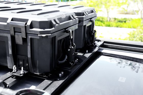 कार की छत रैक के लिए आयताकार 4WD 4x4 बाहरी सामान एलएलडीपीई प्लास्टिक कैंपिंग भंडारण बॉक्स