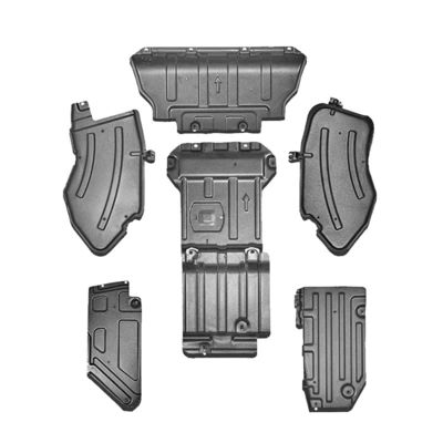 Wrangler JK JL ऑफ-रोड वाहन सुरक्षा तल प्लेट चांदी स्प्लैश कीचड़ फ्लैप गार्ड