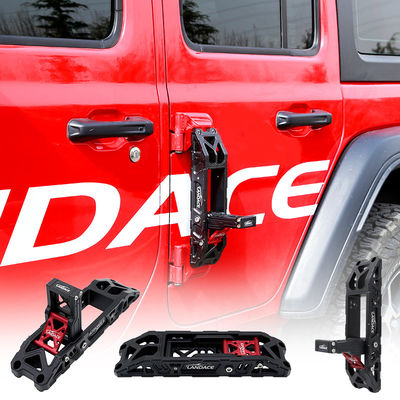 JEEP Wrangler JL JK 2023 हार्ड एनोडाइजिंग एल्यूमीनियम मिश्र धातु साइड डोर हुक पेडल बाजार के लिए