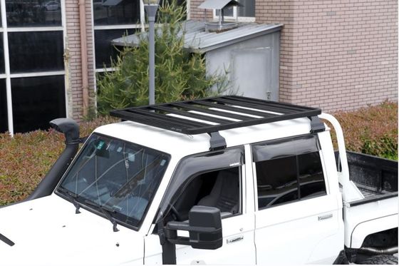 टोयोटा 4x4 वाहन बाहरी सामान के लिए 1400X1320 मिमी काली पाउडर कोटिंग छत रैक