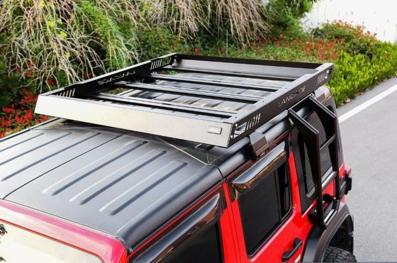 18-23 Wrangler Rubicon Jeep छत रैक बास्केट उच्च-पाउडर लेपित एल्यूमीनियम मिश्र धातु के साथ