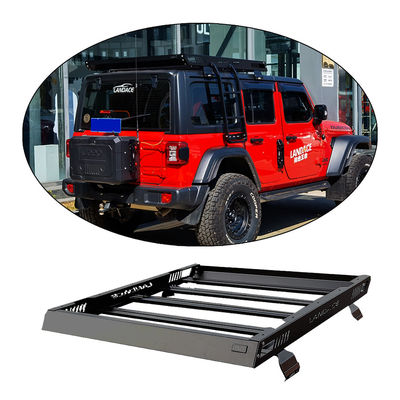 4x4 वाहन छत रैक बास्केट 18-23 Wrangler Rubicon जीप स्टील एल्यूमीनियम निर्माण के लिए