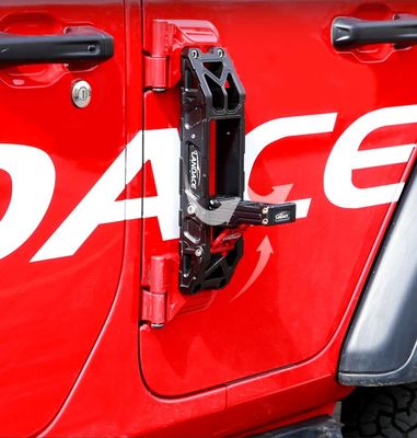 2016-2018 Wrangler एल्यूमीनियम मिश्र धातु ब्लैक साइड डोर सीढ़ी Wrangler उत्साही के लिए