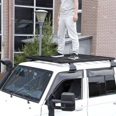 टोयोटा लैंड क्रूजर LC79 एसयूवी Fj क्रूजर और प्राडो के लिए ब्लैक स्टील छत ट्रे छत रैक