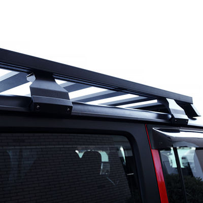 2000*1425*55mm Jeep Wrangler JL JK Flat Roof Tray Luggage Bracket के लिए काले रंग का छत रैक